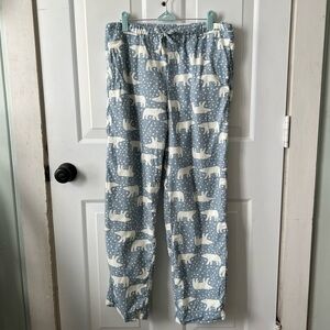 Hanna Andersson Flannel Pajama Pants with Polar Bear Print